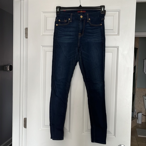7 for all man kind super skinny dark denim size 25 - Picture 3 of 3